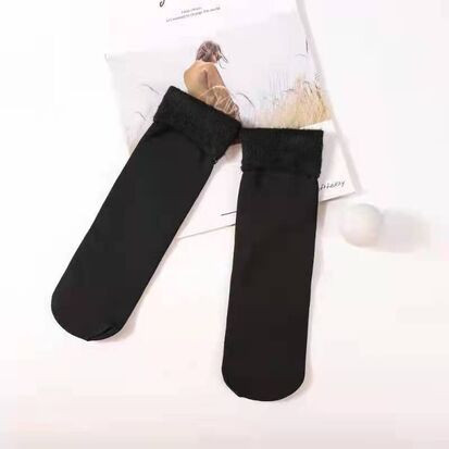 Women's Multicolour Winter Fleece lined Velvet Socks (4 Pack)