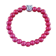Natural Stone Red Turquoise Owl Bracelet