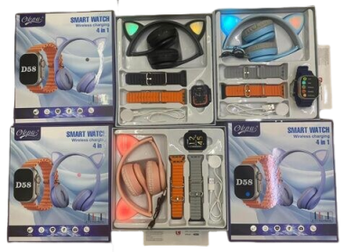 4-in-1 D58 Ultra Smart Watch -  Wireless Charging