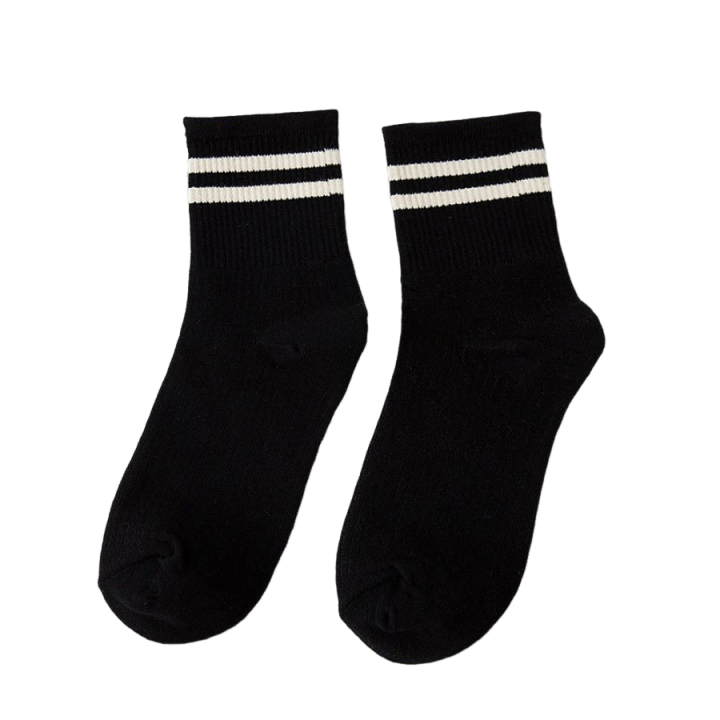 Unisex Cotton Striped Tennis Socks (5 Pack)