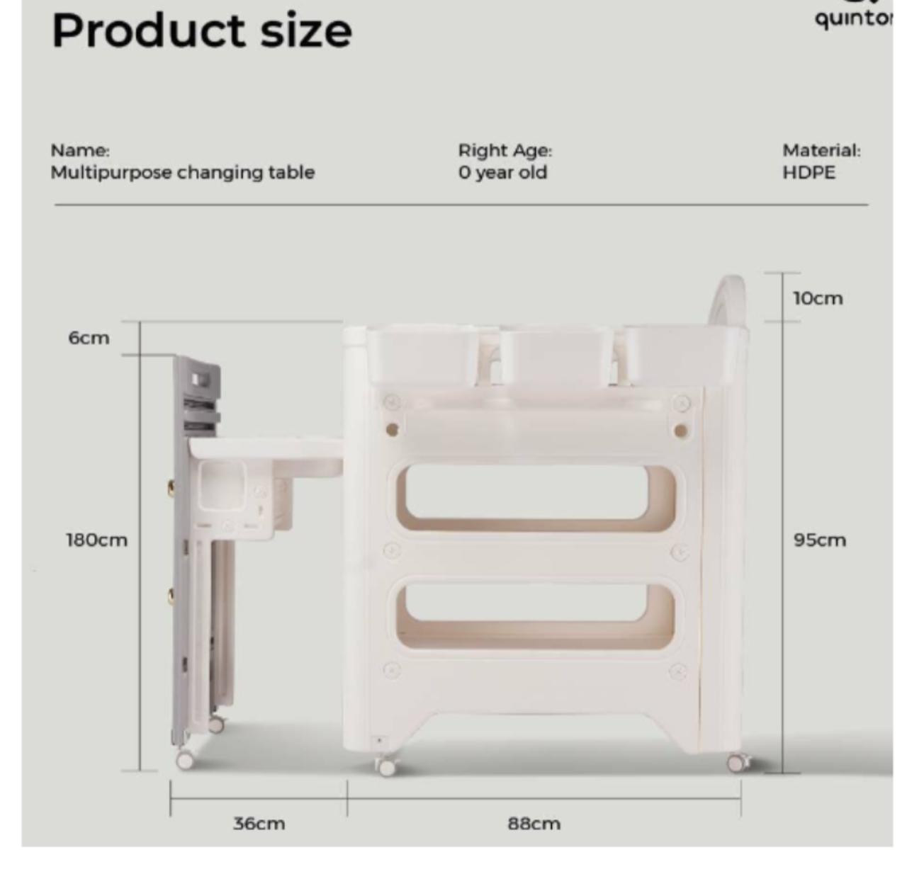 Multi Functional Pull Out Diaper Changing Table with Telescopic Shelves